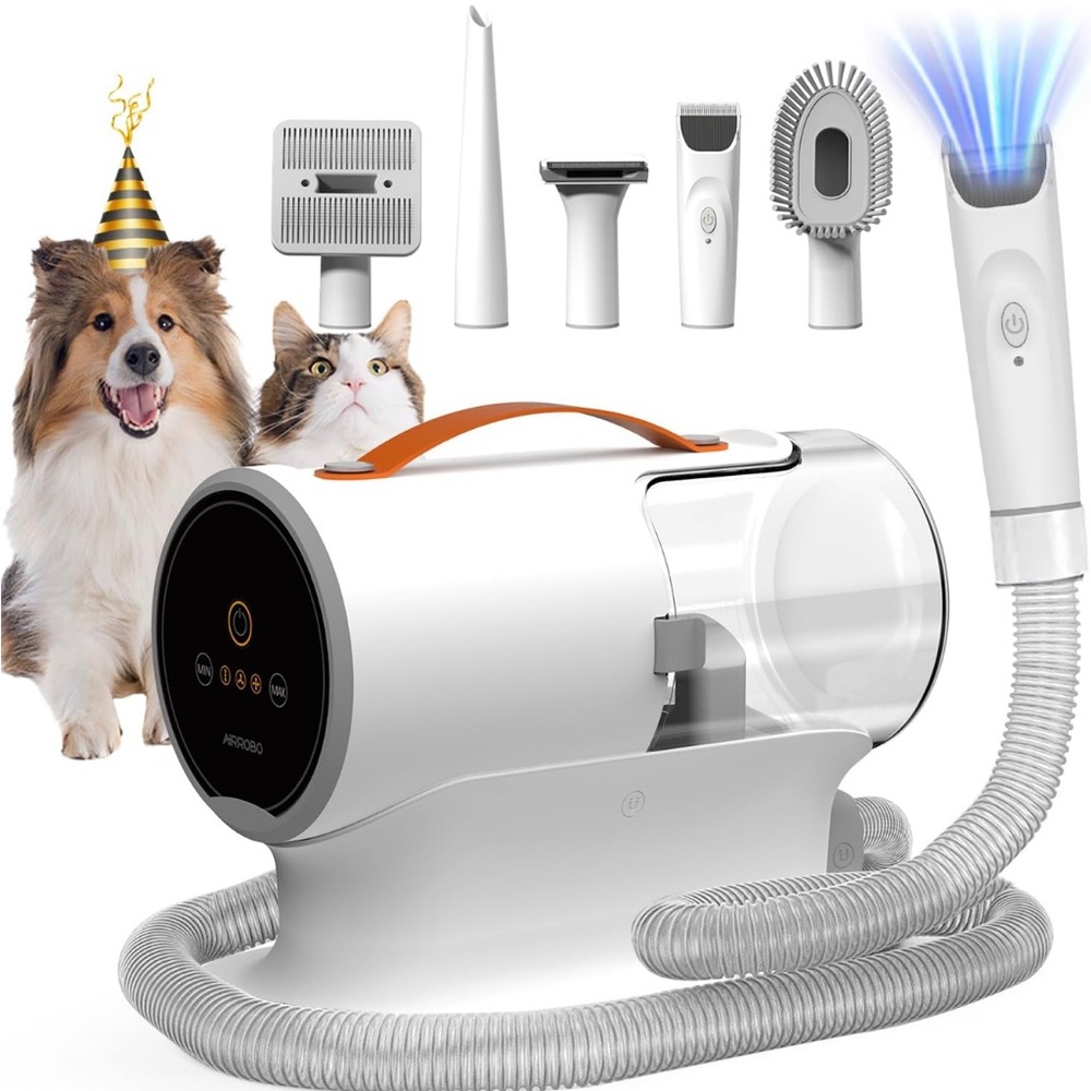 Pet Grooming Kit and Grooming Vacuum with 5 Pet Grooming Tools